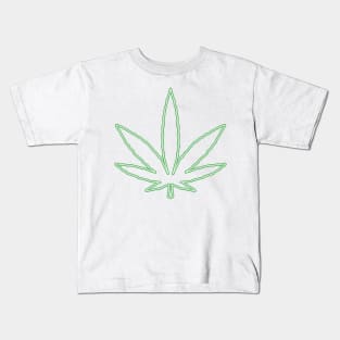 Neon Cannabis Leaf  P R t shirt Kids T-Shirt